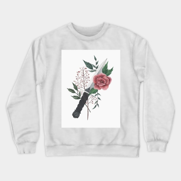 Flowers dagger Crewneck Sweatshirt by GinaaArts